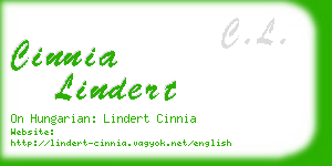 cinnia lindert business card